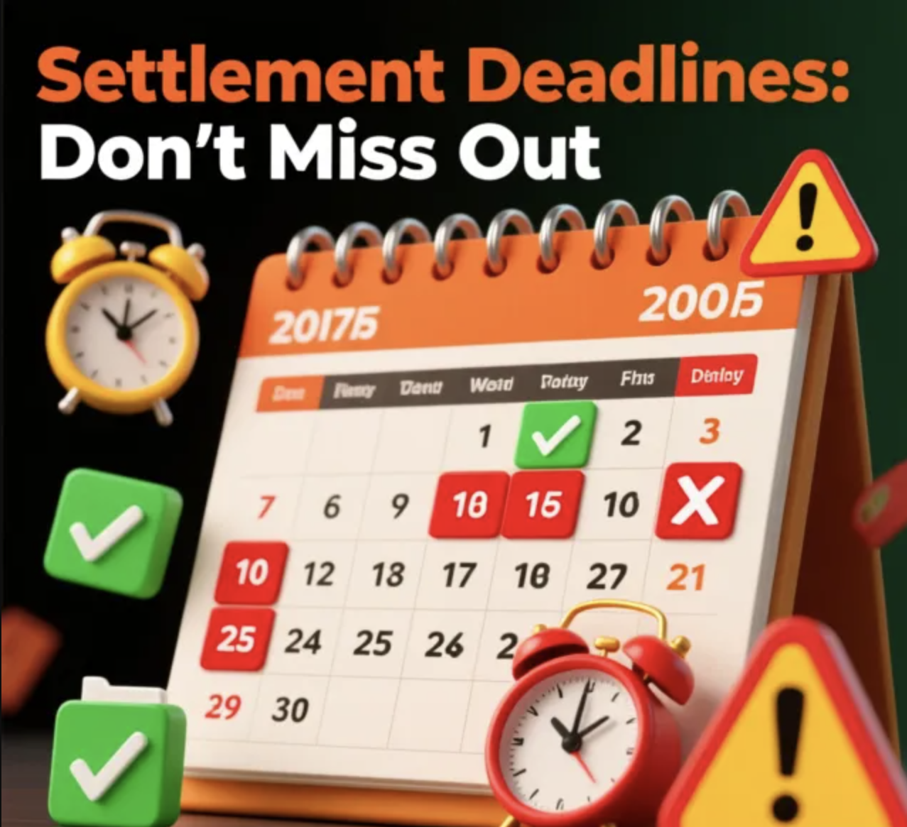 Settlement Claim Deadlines: Why Timing Matters Most