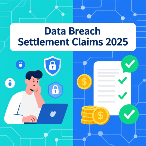 Data breach settlement claims process showing steps from notification to compensation